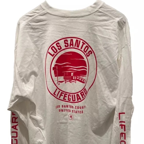 GTA 5 Rockstar Games Los Santos County Lifeguard T-Shirt Size XL or 2XL New - Picture 1 of 8